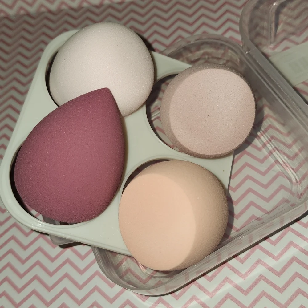 Brand new 4 pc water drop cosmetic Egg, Beauty sponge,sponge puff make u…
